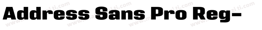 Address Sans Pro Reg字体转换